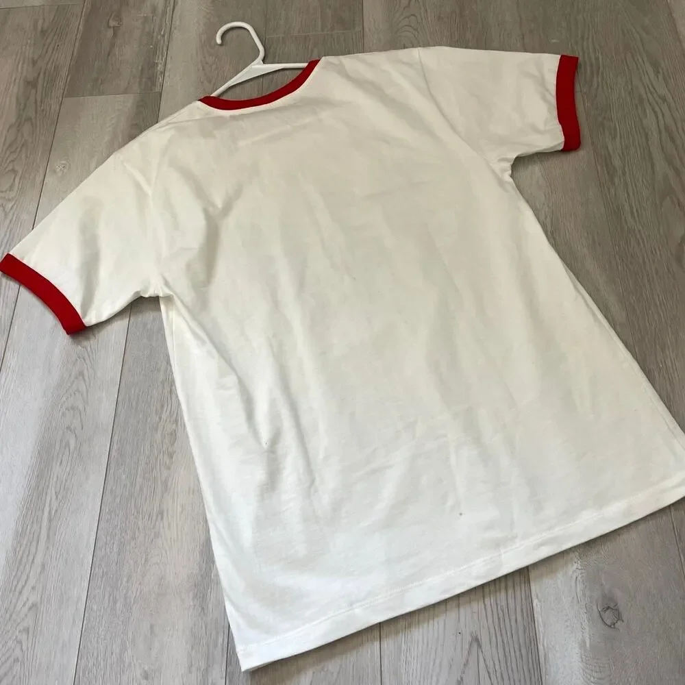 Gucci Adidas Tshirt cotton crew logo mens Cream (xsmall) designer streetwear